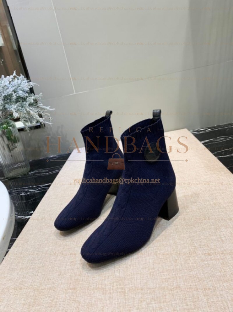Replica Hermes Navy Ankle Boot