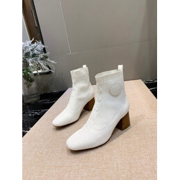 Replica Hermes White Ankle Boot