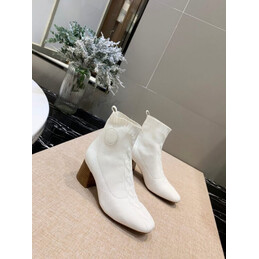 Replica Hermes White Ankle Boot