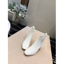 Replica Hermes White Ankle Boot