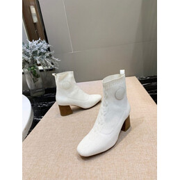 Replica Hermes White Ankle Boot