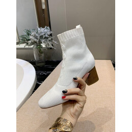 Replica Hermes White Ankle Boot
