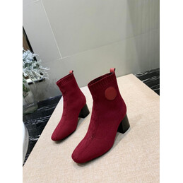 Replica Hermes Burgundy Ankle Boot
