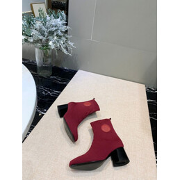 Replica Hermes Burgundy Ankle Boot