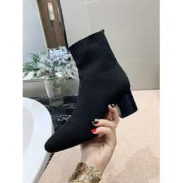 Replica Hermes Black Pull On Ankle Boot