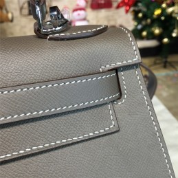 Replica Hermes Taupe Gray Kelly 28 Palladium Hardware Bag