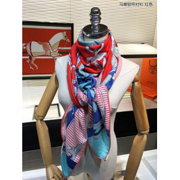 Replica Hermes Pink Geometric 90cm Silk Scarf