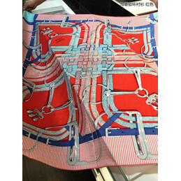 Replica Hermes Pink Geometric 90cm Silk Scarf