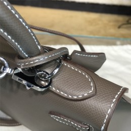 Replica Hermes Taupe Gray Kelly 28 Palladium Hardware Bag