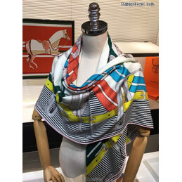 Replica Hermes Yellow and Gray Geometric 90cm Silk Scarf