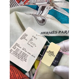 Replica Hermes Yellow and Gray Geometric 90cm Silk Scarf