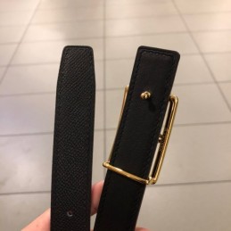 Hermes replica Black Leather Belt with Equestrian H Buckle
