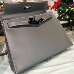 Replica Hermes Taupe Gray Kelly 28 Palladium Hardware Bag