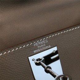 Replica Hermes Taupe Gray Kelly 28 Palladium Hardware Bag