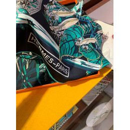 Replica Hermes Green Equestrian 90cm Silk Scarf