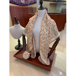 Replica Hermes Beige H 90cm Silk Scarf