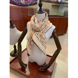 Replica Hermes Beige H 90cm Silk Scarf