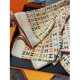 Replica Hermes Beige H 90cm Silk Scarf