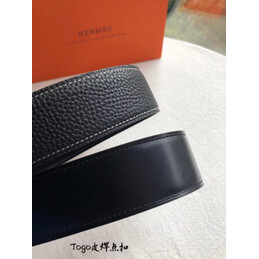 Hermes replica Black Slim Black H Buckle Leather Belt