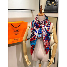 Replica Hermes Blue Graphic 90cm Silk Scarf