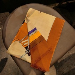 Replica Hermes Camel Horse Print 90cm Silk Scarf