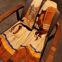 Replica Hermes Camel Horse Print 90cm Silk Scarf