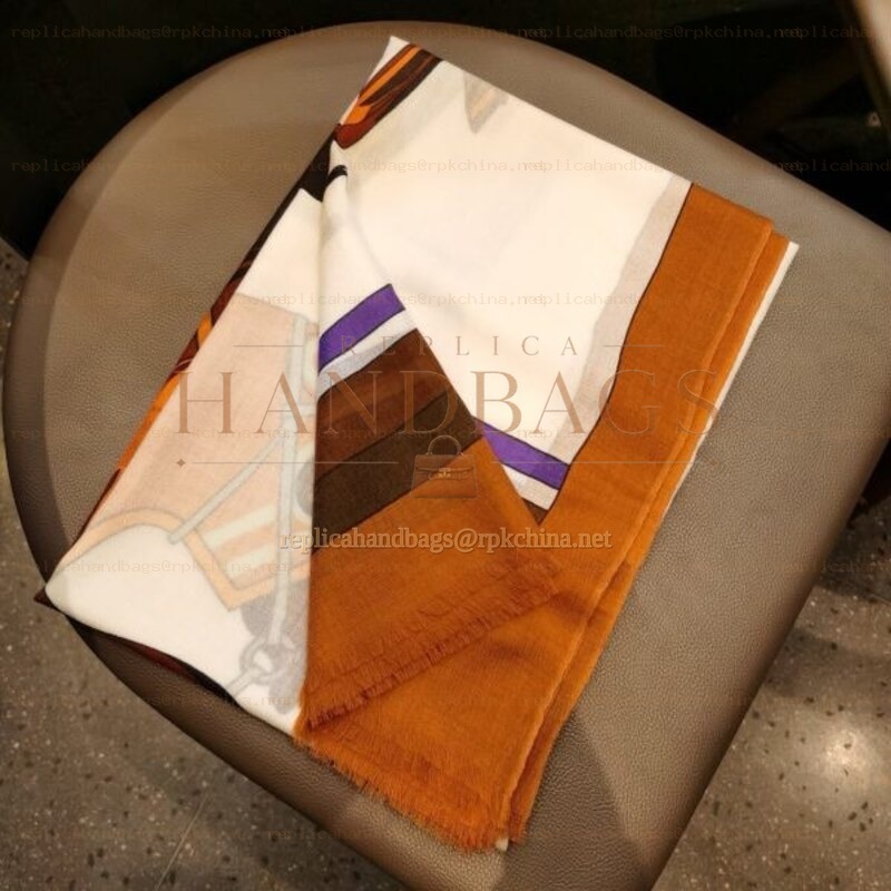 Replica Hermes Brown Horse Print 90cm Silk Scarf