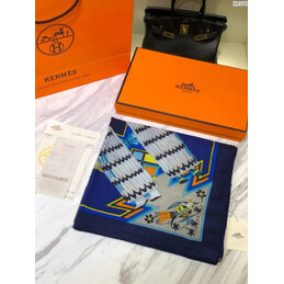 Replica Hermes Blue Chain Print 90cm Silk Scarf