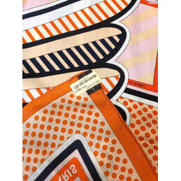 Replica Hermes Orange Pegasus Print 90cm Silk Scarf