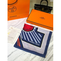 Replica Hermes Navy Pegasus Print 90cm Silk Scarf