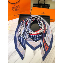 Replica Hermes Navy Pegasus Print 90cm Silk Scarf