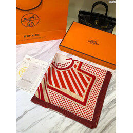 Replica Hermes Red Pegasus Print 90cm Silk Scarf