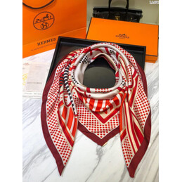 Replica Hermes Red Pegasus Print 90cm Silk Scarf