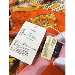 Replica Hermes Pink Orange Floral 90cm Silk Scarf