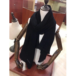 Replica Hermes Black Wool Knit Scarf