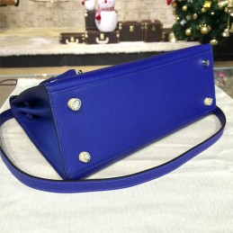 Replica Hermes Royal Blue Kelly 28 Palladium Hardware Bag