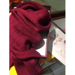 Replica Hermes Burgundy Wool Knit Scarf