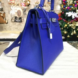 Replica Hermes Royal Blue Kelly 28 Palladium Hardware Bag