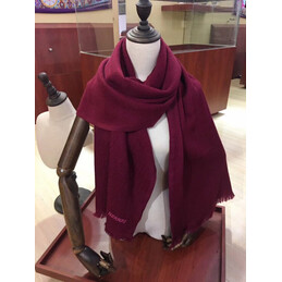 Replica Hermes Burgundy Wool Knit Scarf