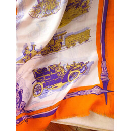 Replica Hermes Orange Border 90cm Silk Scarf
