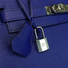 Replica Hermes Royal Blue Kelly 28 Palladium Hardware Bag