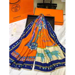 Replica Hermes Blue Horse Print 90cm Silk Scarf