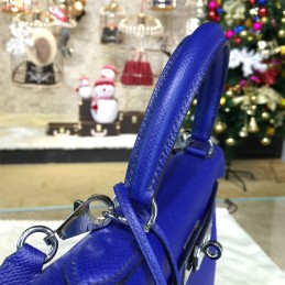 Replica Hermes Royal Blue Kelly 28 Palladium Hardware Bag