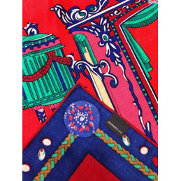 Replica Hermes Red Horse Print 90cm Silk Scarf