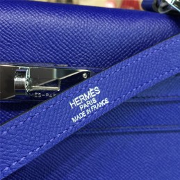 Replica Hermes Royal Blue Kelly 28 Palladium Hardware Bag
