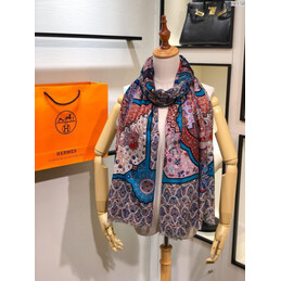 Replica Hermes Blue Medallion 90cm Silk Scarf