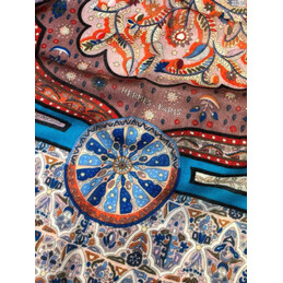 Replica Hermes Blue Medallion 90cm Silk Scarf