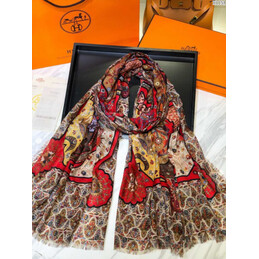 Replica Hermes Red Medallion 90cm Silk Scarf