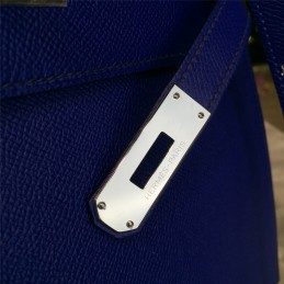 Replica Hermes Royal Blue Kelly 28 Palladium Hardware Bag