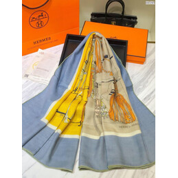 Replica Hermes Gray Buckle Print 90cm Silk Scarf